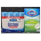 4-19oz cans Sprayway glass cleaner & 6 Clorox