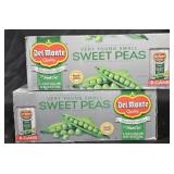 2- Del Monte sweet peas 8 cans per box