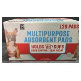 120 multipurpose absorbent pads, 24ï¿½ x 24ï¿½