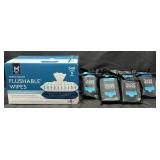 540 flushable wipes & 180 Dude Wipes flushable