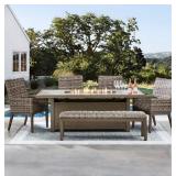 (MSRP: $2299) Halstead Collection Fire Pit Dining