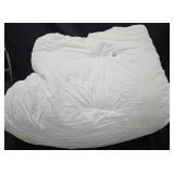 Bedding out of package: white comforter of