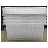 60 Quart Clear Storage Tote, 17.2' D x 25.7' W x