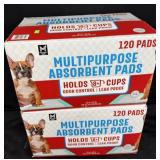 2- 120ct. Boxes of Multipurpose Absorbent Pads