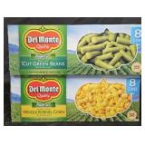 Del Monte cut green beans 8 cans. Del Monte whole