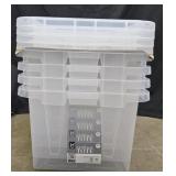 60 Quart Clear Storage Tote, 17.2' D x 25.7' W x
