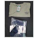 Men's size 3XL pajama set and Hurley shirt. New