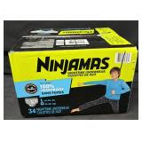 34ct. Box of Ninjamas Size Large Nighttime