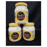 3- Duke's Real Mayonnaise 64oz each