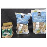 Whole Cashews 33oz. 2- Shelled Walnuts 48oz each