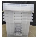 60 Quart Clear Storage Tote, 17.2' D x 25.7' W x