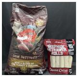 40lb bag of Purina One True Instinct dog food &