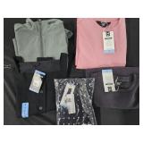 Women's size Large dresses, sweatshirt and shirt.