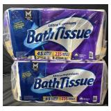 2- Ultra Premium Bath Tissue 45 rolls