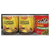 2-107 oz Ricos condensed cheddar cheese sauce,