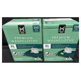 2- 240ct. Boxes of Premium XL Washcloths Moist