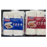 125 Hefty 3 compartment hinged lid containers &