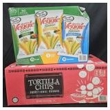 Veggie Straws 30 count individual bags. Tortilla