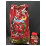 44lb bag Purina One dog food & 37oz Milk Bobe