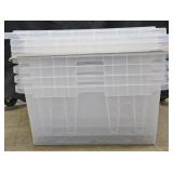 60 Quart Clear Storage Tote, 17.2' D x 25.7' W x