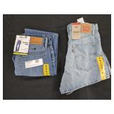 Women's size 8 jeans and Levi's jean shorts. New