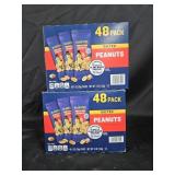 2- Planters salted peanuts 48 individual bags per