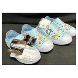 2- Pairs of Skechers Kids Size 13 Foamies