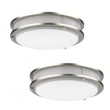2pk. Boost LED Ceiling Light Double Ring Flush