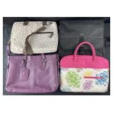 4 bags, leather Buxton, Thirty One and more