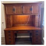 2-piece Wood desk with top storage, 66' x 24' x