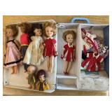 Vintage Penny Brite doll in case with outfits and
