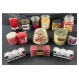 Group of candles and porcelain shade