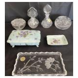 Group of porcelain & crystal, jar with Princess