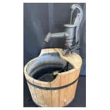 Outdoor powered water fountain, 16' x 24' high
