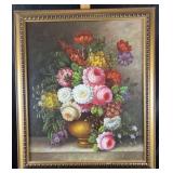Framed decorator still life, 23' x 27' high