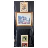 4 framed wall art, 11'-19' high