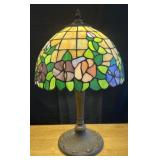 Modern table lamp with glass shade, 19' high