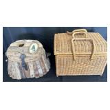 Trout fishing basket and picnic basket with