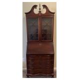 Vintage secretary bookcase with fitted interior,