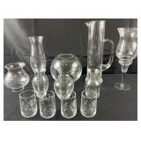 Group of decorated glassware, Princess House and