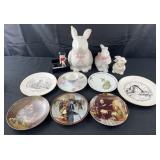Group of decorated porcelain, Norman Rockwell