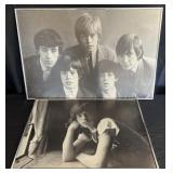 2 Rolling Stones framed prints, no glass, 20'-24'