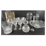 Group of decorated glass & crystal, 4'-10' high