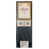 4 framed wall art, 10'-23' high