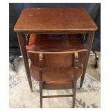 Vintage telephone table and chair, 22' x 16' x