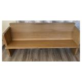 Wooden bench, 69' x 20' x 32' high