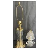 2 Princess House Crystal table lamps, with