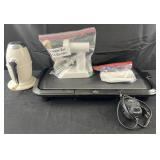 Rival electric skillet, KitchenAid meat grinder