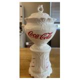 Porcelain Coca-Cola syrup dispenser cookie jar,