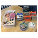 Polaroid oneStep express camera, view-masters and